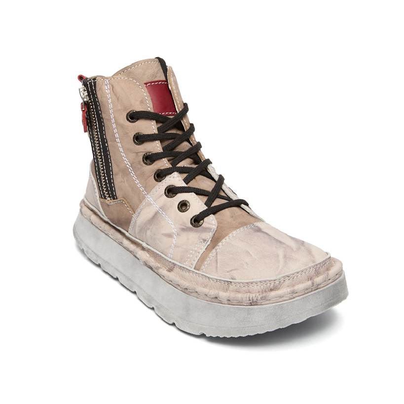 3335-0001-6w Ботинки жен.кожа-шерсть бежевый